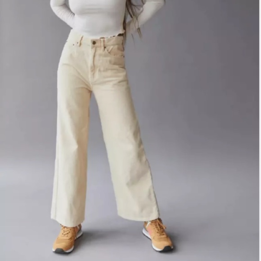 BDG Cream Wide Leg Pants